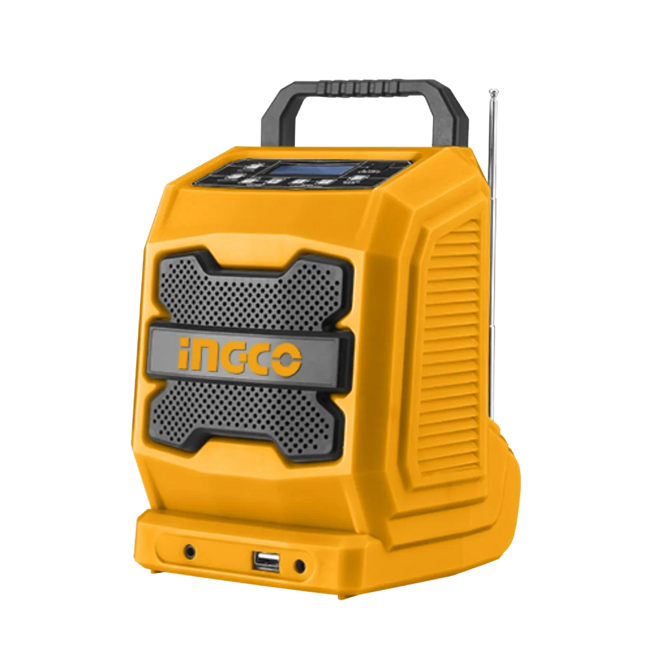 INGCO CJRLI2001 20V jobsite radio with Bluetooth (body only) – cordless site speaker/radio