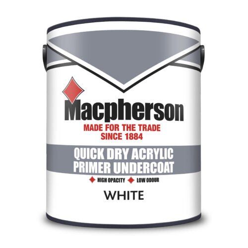 Macpherson - Quick Dry Acrylic Primer Undercoat - White - 5 L