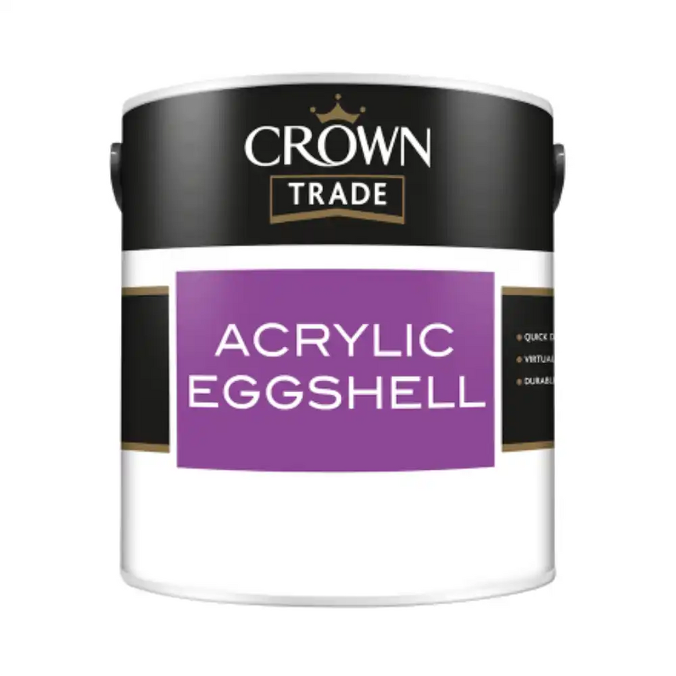 Crown Trade - Acrylic Eggshell - White - 2.5 L