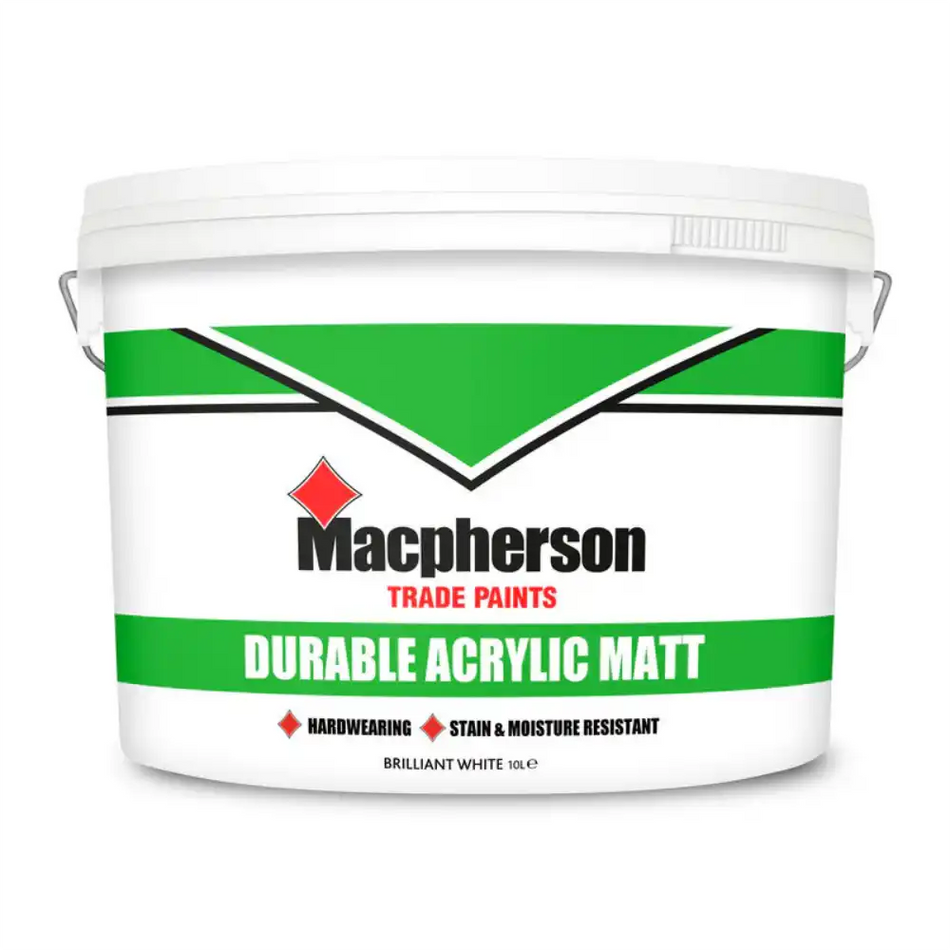 Macpherson - Durable Acrylic Matt - Brilliant White -10 L