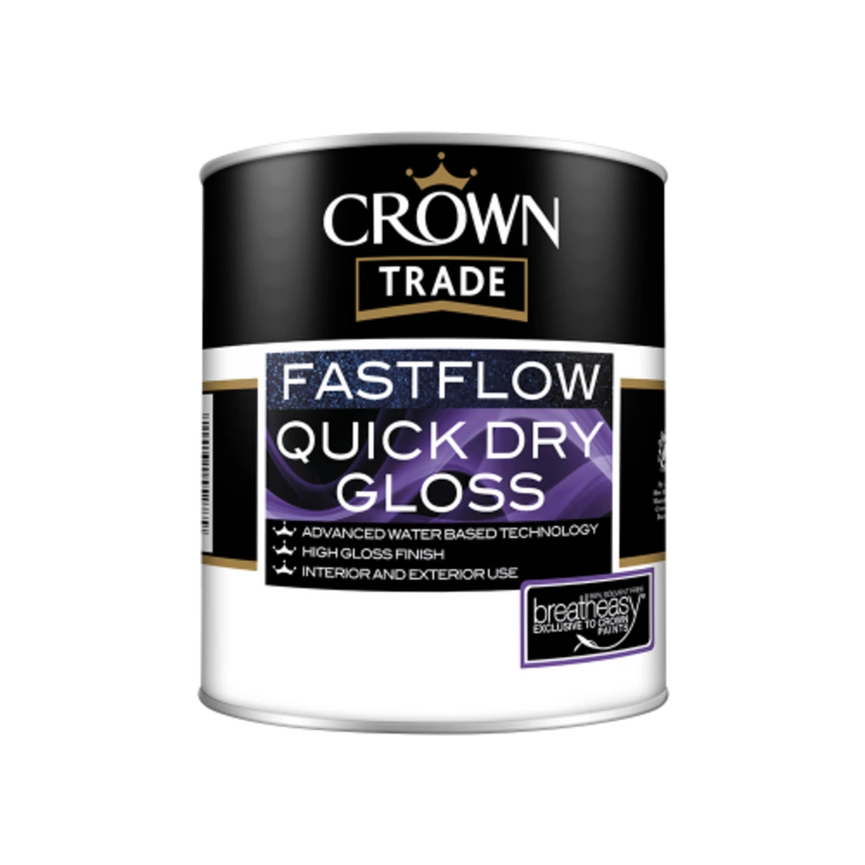 Crown Trade Fastflow Quick Dry Eggshell Paint 1L
