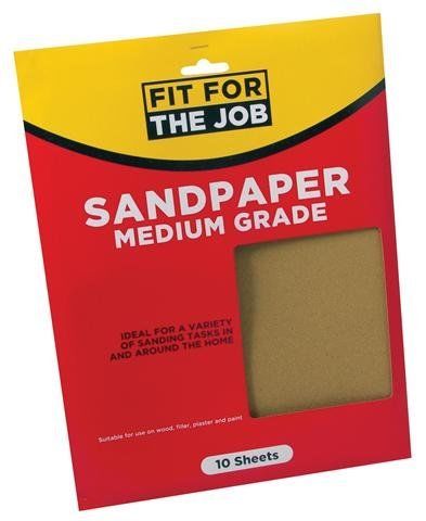 Rodo 10Pk Assorted Sandpaper