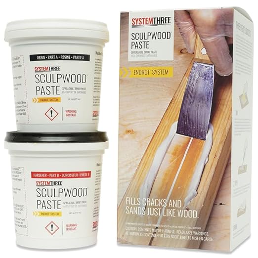 System Three SculpWood Paste – Cartridge 8.4oz, Kit Quart