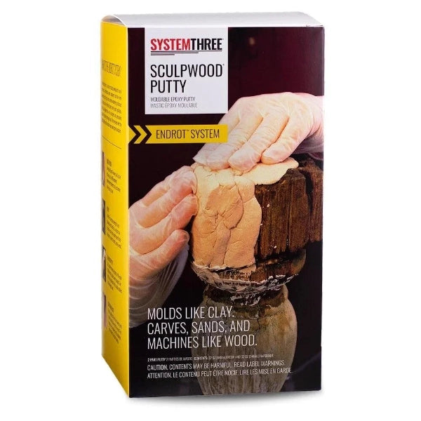 System Three SculpWood Putty Kit – 8oz, Quart