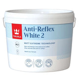 Tikkurila Anti-Reflex White 2 paint container on a white background