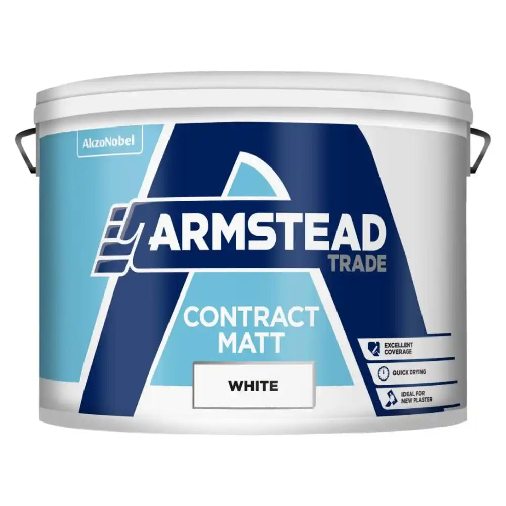 Armstead Trade Contract Matt 10L White – contract matt emulsion for interior walls and ceilings