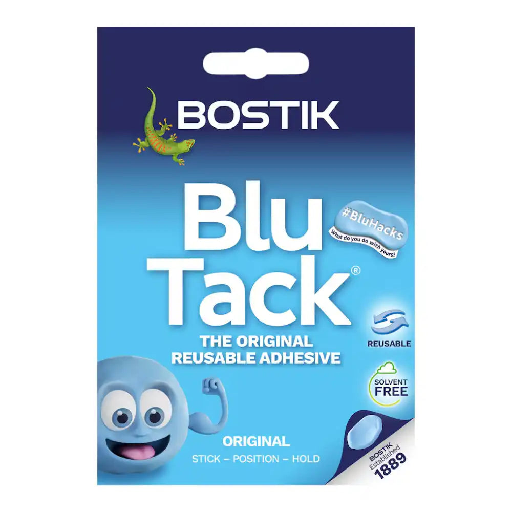 Bostik Blu Tack – reusable adhesive putty for fixing posters and lightweight items