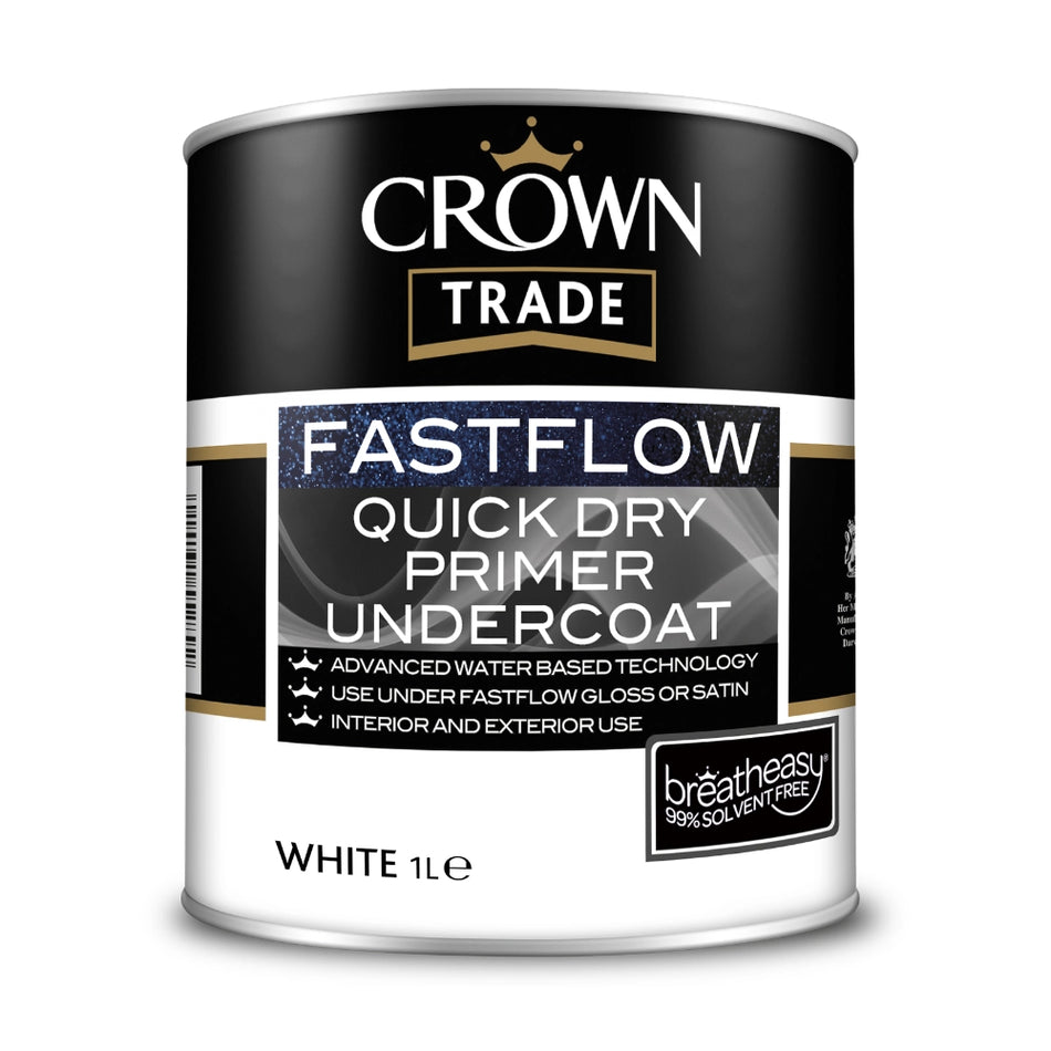 Crown Trade Fastflow Quick Dry Primer Undercoat White 1L
