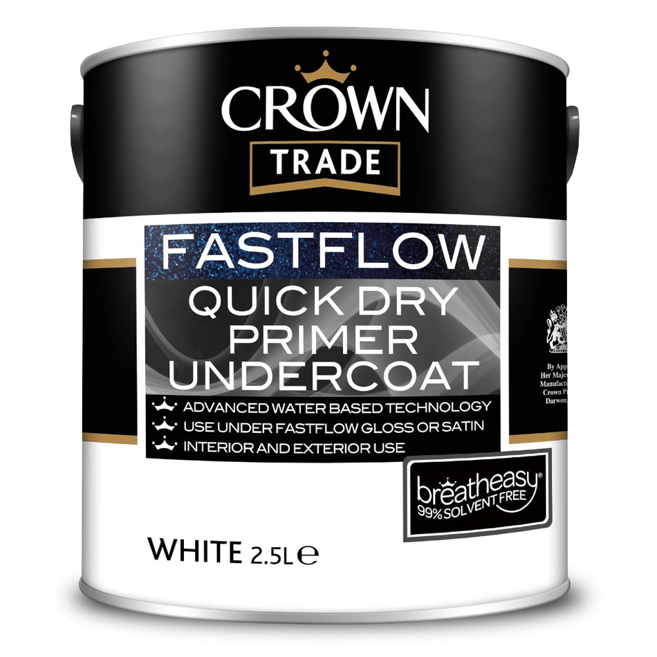Crown Trade Fastflow Quick Dry Primer Undercoat White 2.5L