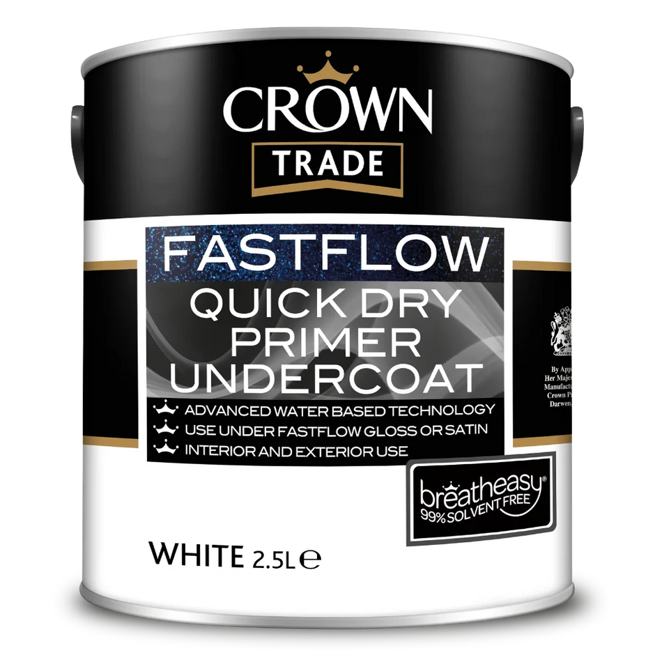 Crown Trade Fastflow Quick Dry Primer Undercoat White 2.5L
