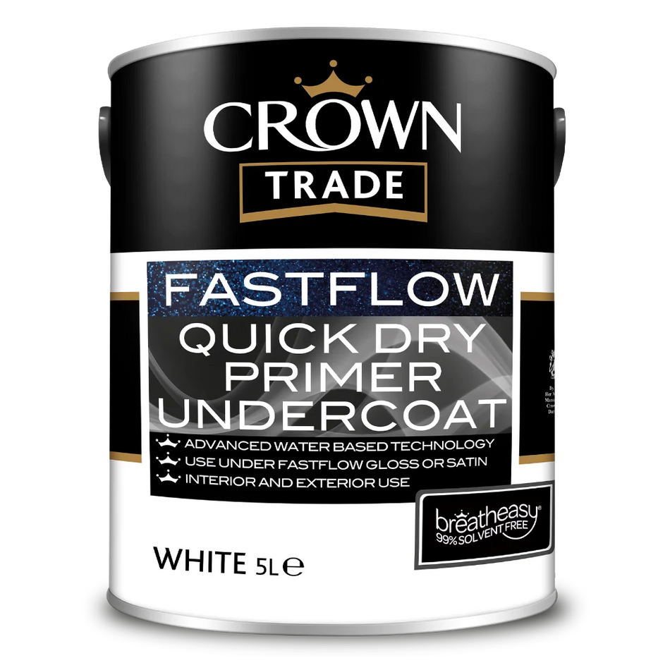 Crown Trade Fastflow Quick Dry Primer Undercoat White 5L