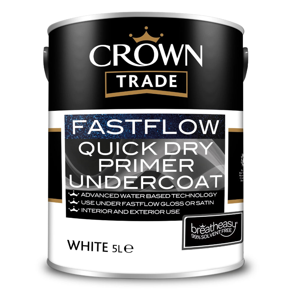 Crown Trade Fastflow Quick Dry Primer Undercoat White 5L