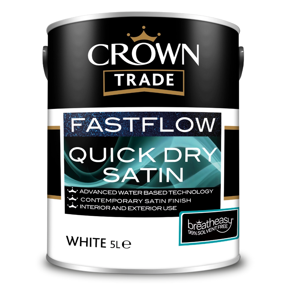 Crown Trade Fastflow Quick Dry Satin White 5L