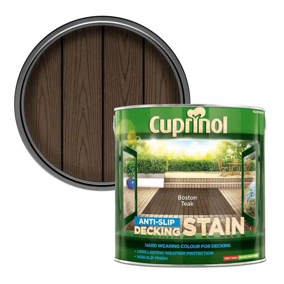 Cuprinol Anti-Slip Decking Stain Boston Teak 2.5L