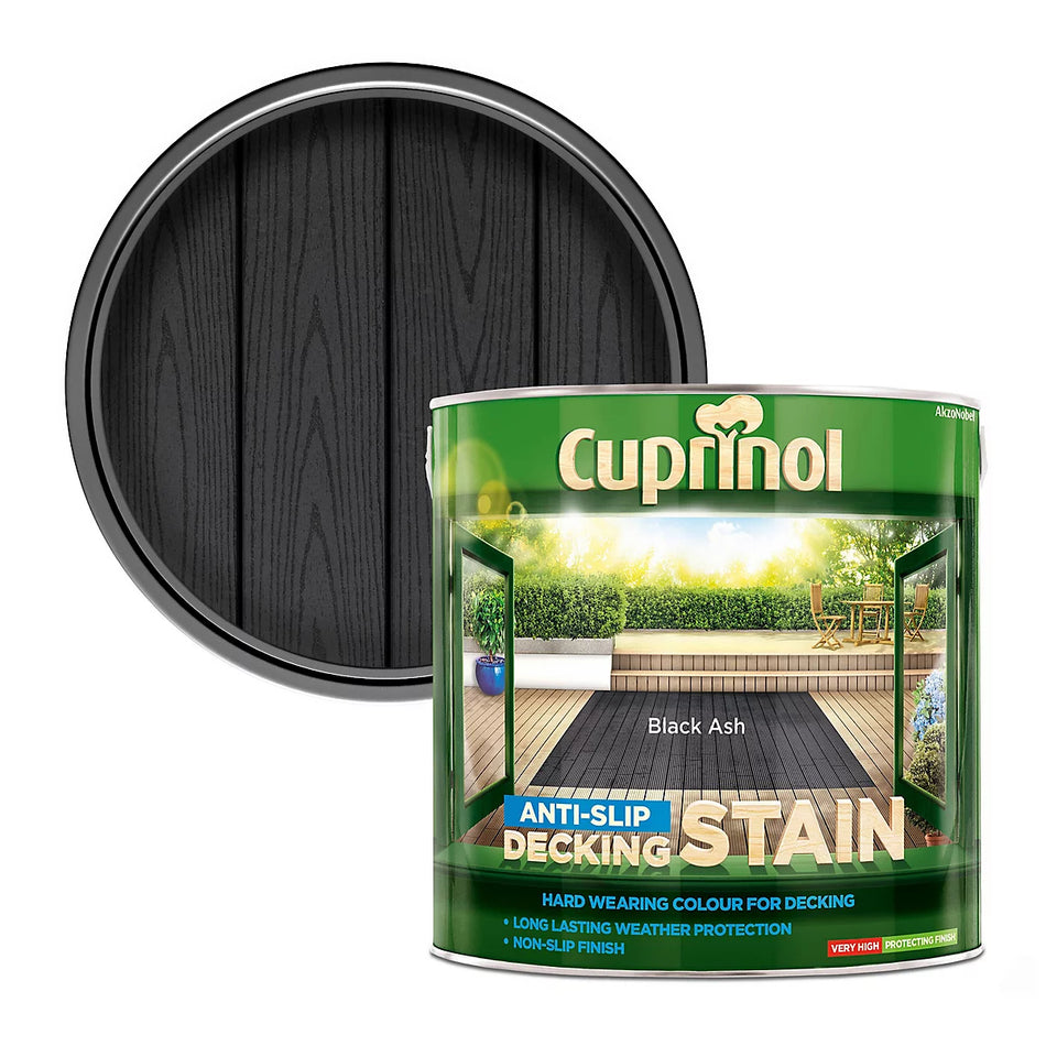 Cuprinol Anti-Slip Decking Stain Black Ash 2.5L