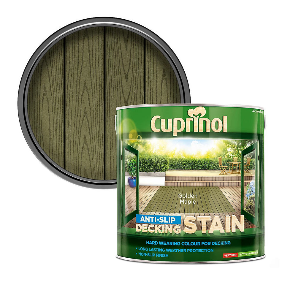 Cuprinol Anti-Slip Decking Stain Gold Maple 2.5L