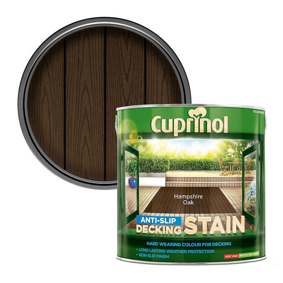 Cuprinol Anti-Slip Decking Stain Hampshire Oak 2.5L