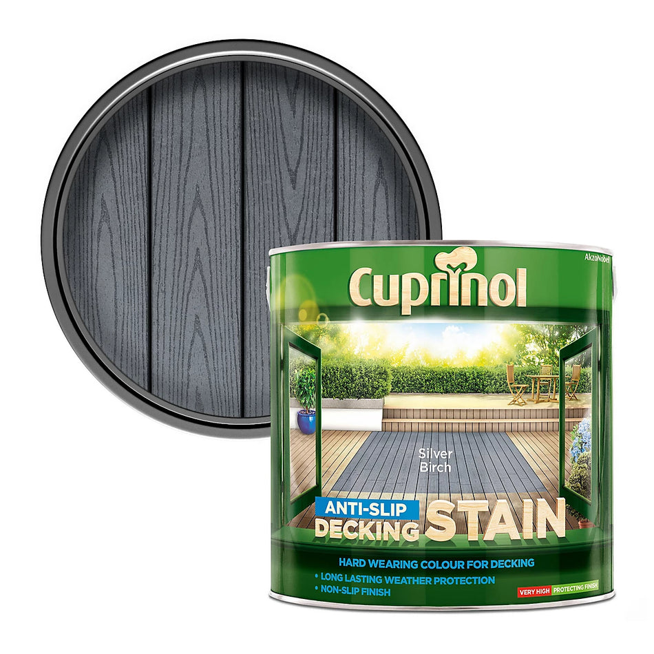 Cuprinol Anti-Slip Decking Stain Silver Birch 2.5L