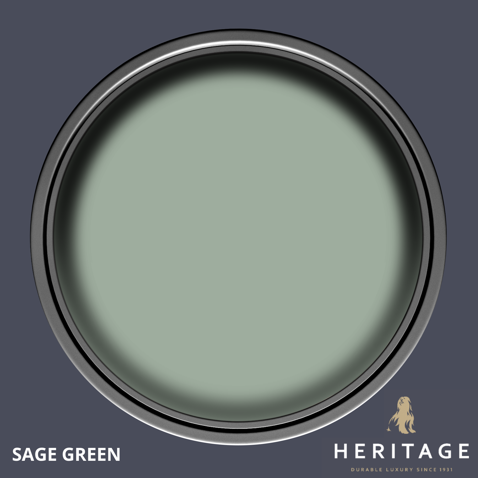 Sage Green – Dulux Heritage Velvet Matt Paint (125ml–5L) | LDM Direct