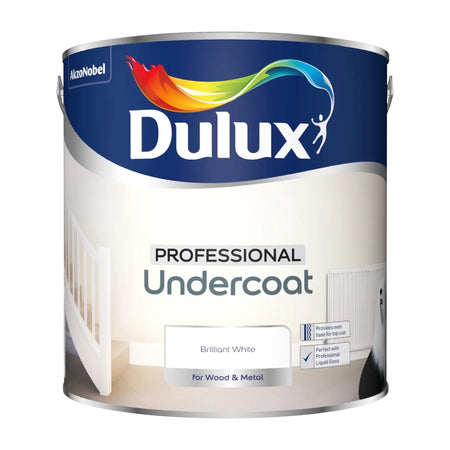 Dulux Professional Undercoat paint can on a white background