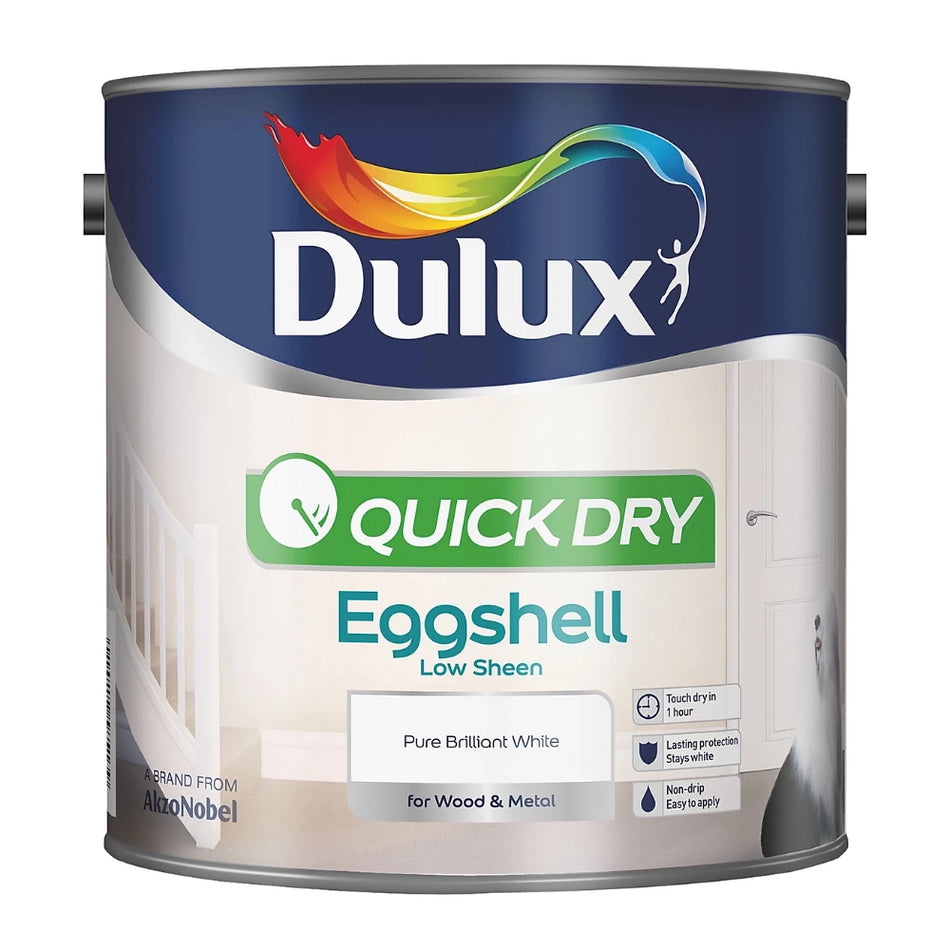 Dulux Retail Quick Dry Eggshell Pure Brilliant White