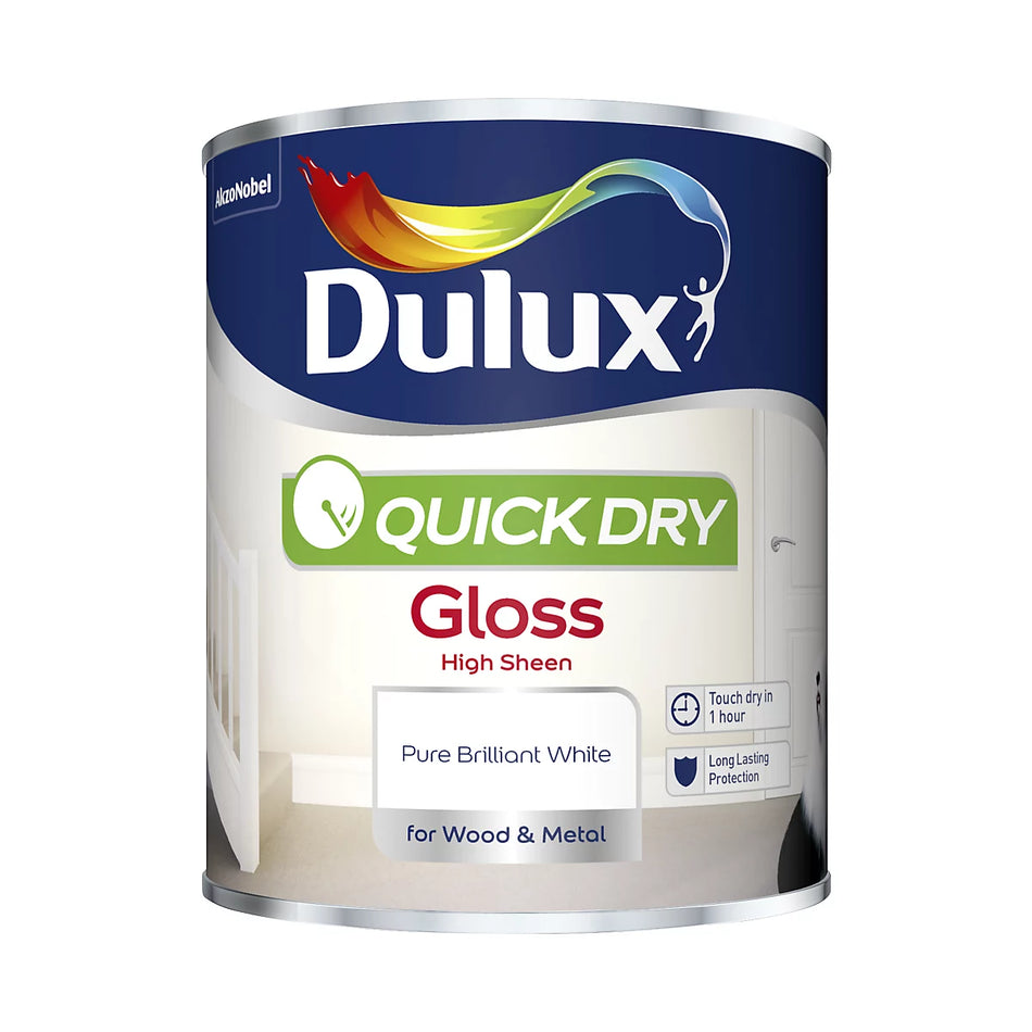 Dulux Retail Quick Dry Gloss Pure Brilliant White