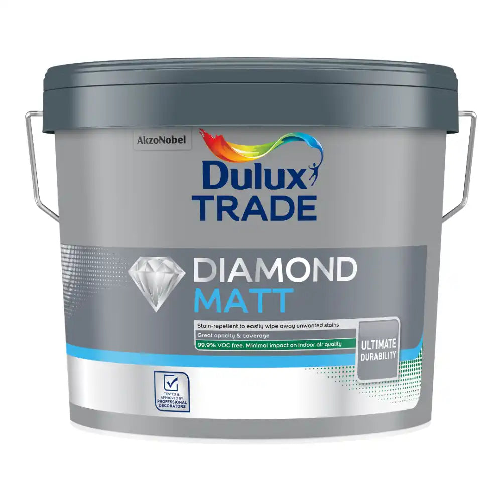 Dulux Trade Diamond Matt tinted colours – durable, washable matt emulsion mixed to your chosen shade 10L