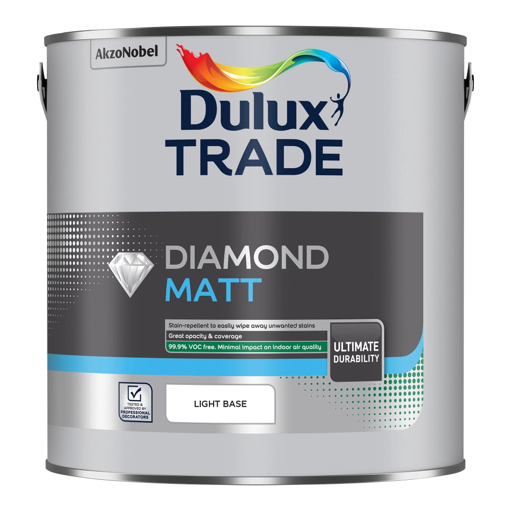 Dulux Trade Diamond Matt tinted colours – durable, washable matt emulsion mixed to your chosen shade 2.5L