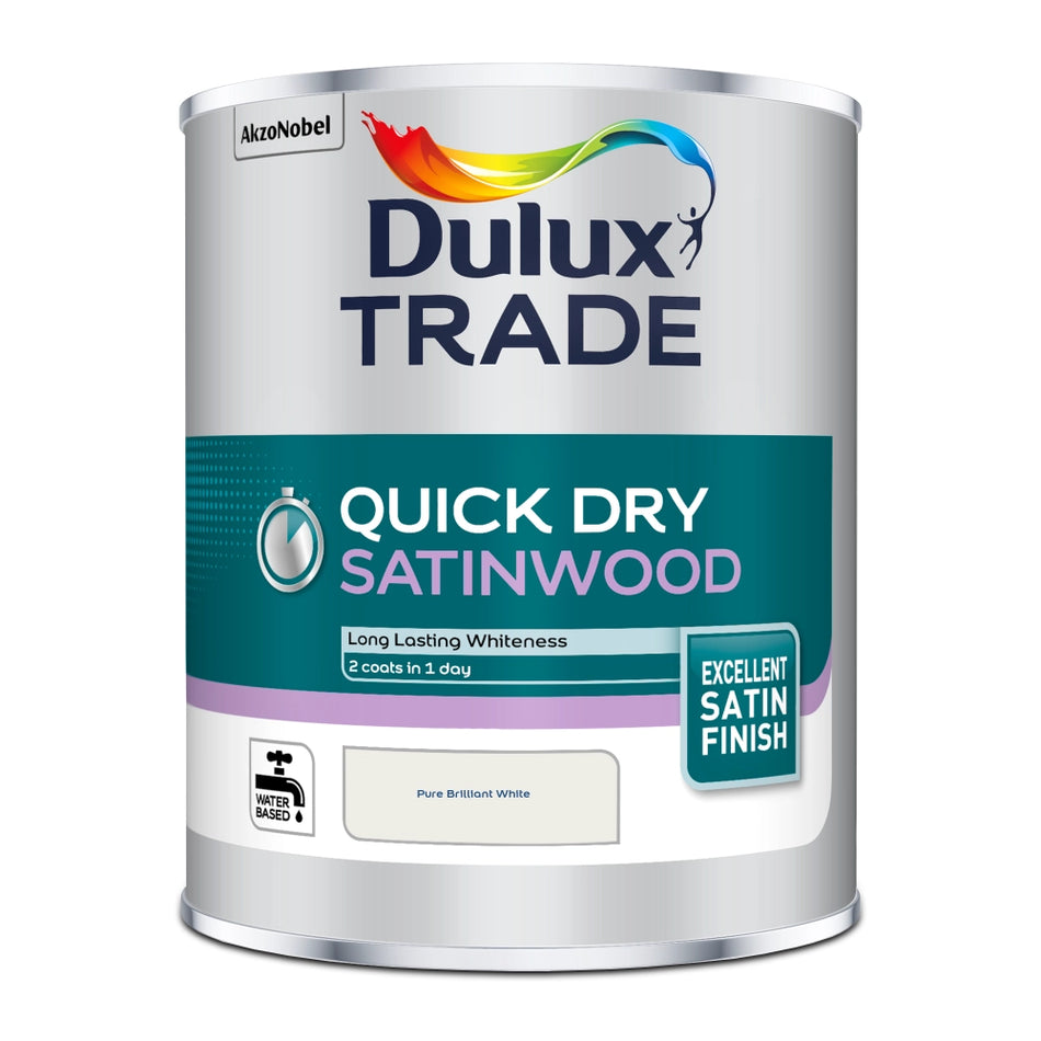 Dulux Trade Quick Dry Satinwood Pure Brilliant White