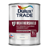 Dulux Trade Weathershield exterior flexible undercoat can on a white background