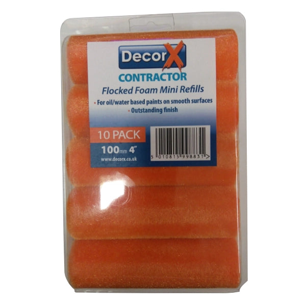 DecorX Contractor Flocked Foam Mini Refills 4" 10 Pack