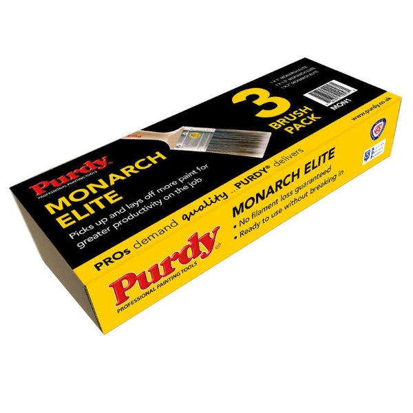 Purdy Monarch Elite Paint Brush Set – 1", 1.5", 2" (Boxed Set)