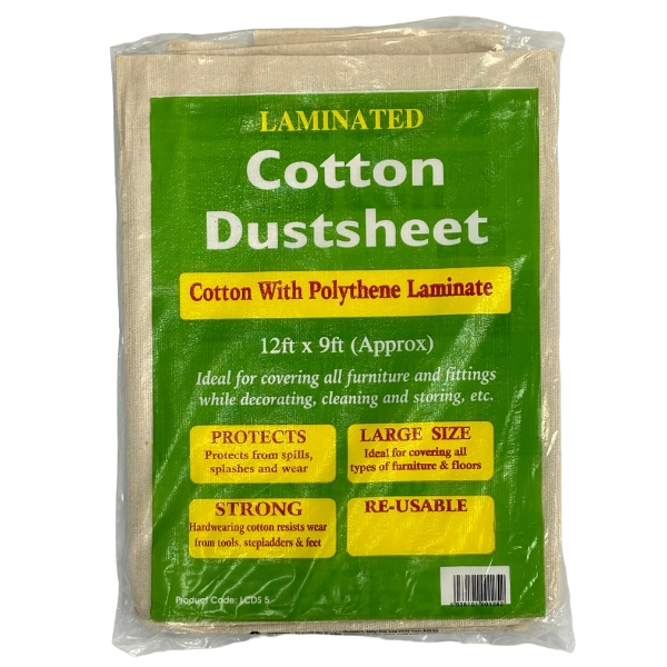Dust Sheet Plastic Laminated Coated 12x9