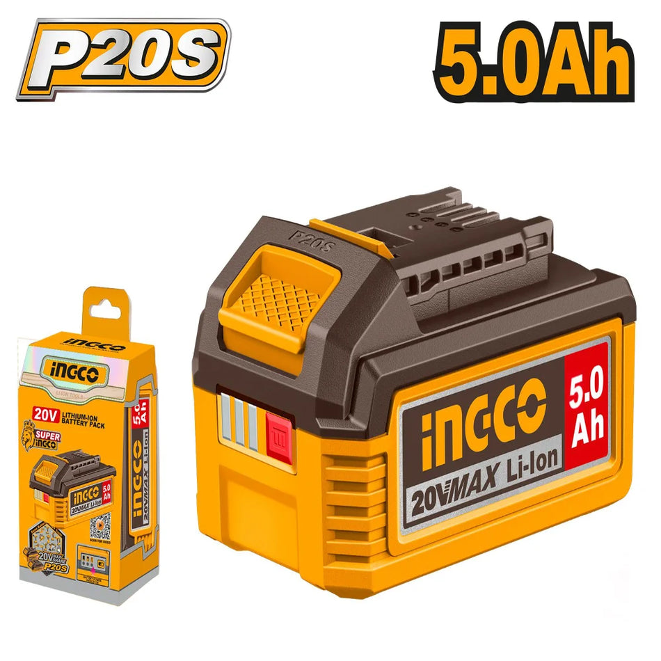 INGCO 20V 5.0Ah lithium-ion battery pack FBLI2003 – high-capacity battery for INGCO 20V tools