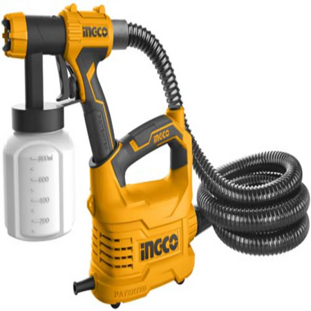 INGCO 220–240V HVLP electric spray gun SPG5008E – corded paint sprayer for smooth finishes