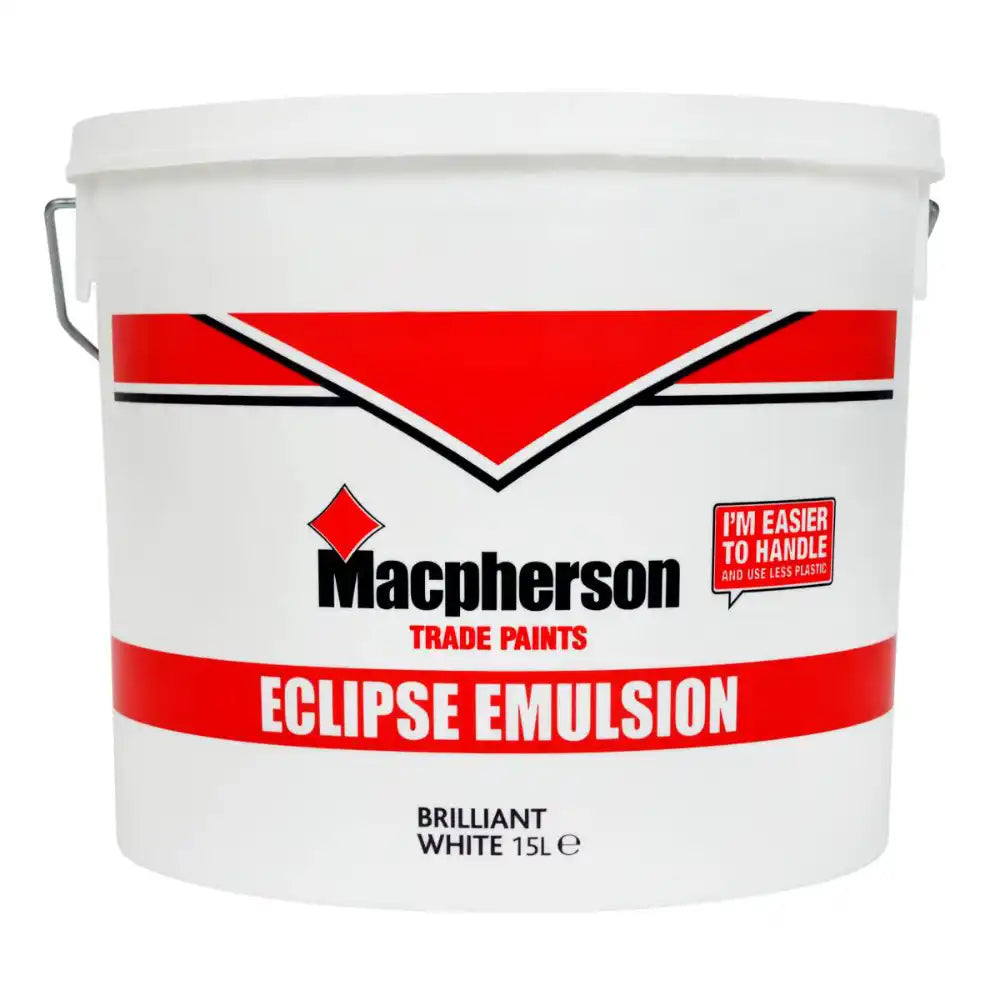 Macpherson Eclipse emulsion Brilliant White 15L – contract matt paint for interior walls and ceilings
