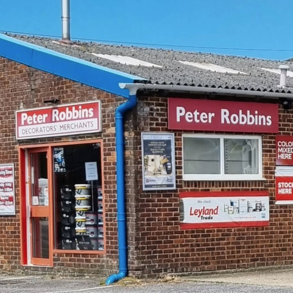 Peter Robbins New Milton Brick building with 'Peter Robbins' signage and store entrance.