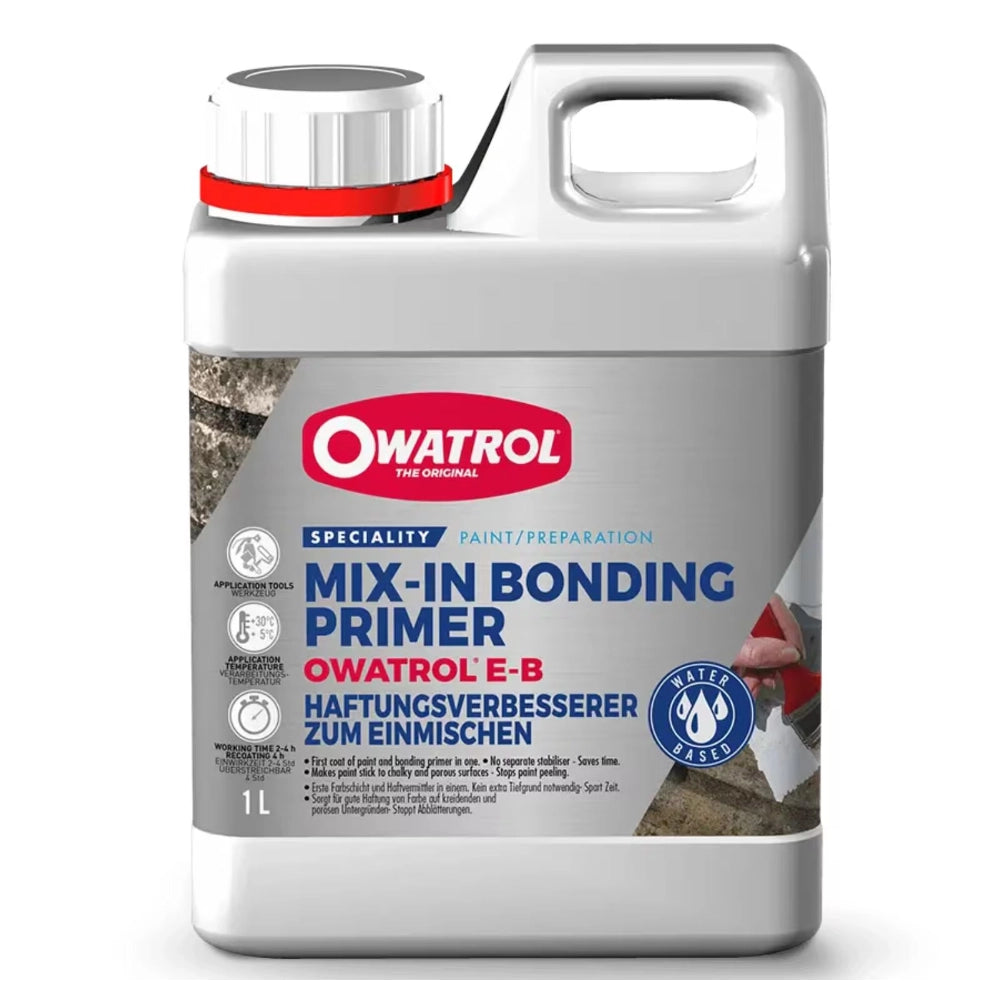 Owatrol Mix-In Bonding Primer container on a white background