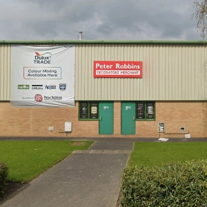 Peter Robbins Ferndown Building exterior with Peter Robbins signage and multiple brand logos displayed.