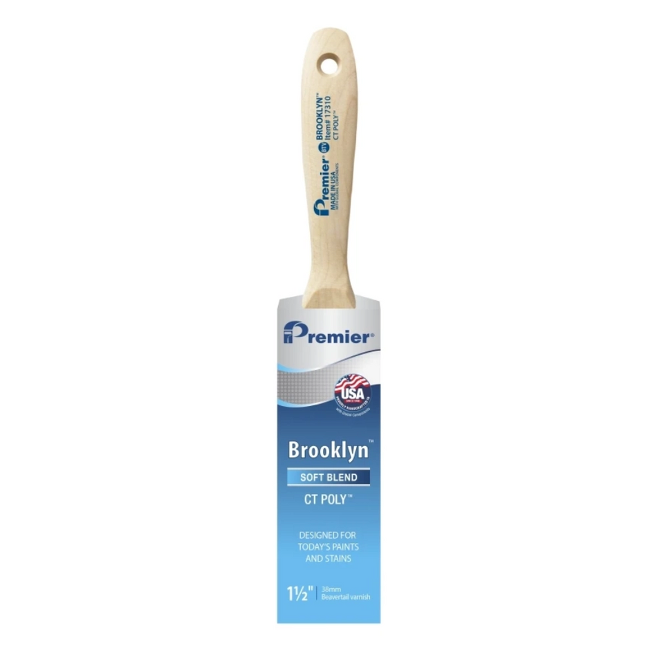 Premier Brooklyn Beavertail Paint Brush – Professional Smooth Finish Range (1.5"–3" / 38–75mm)