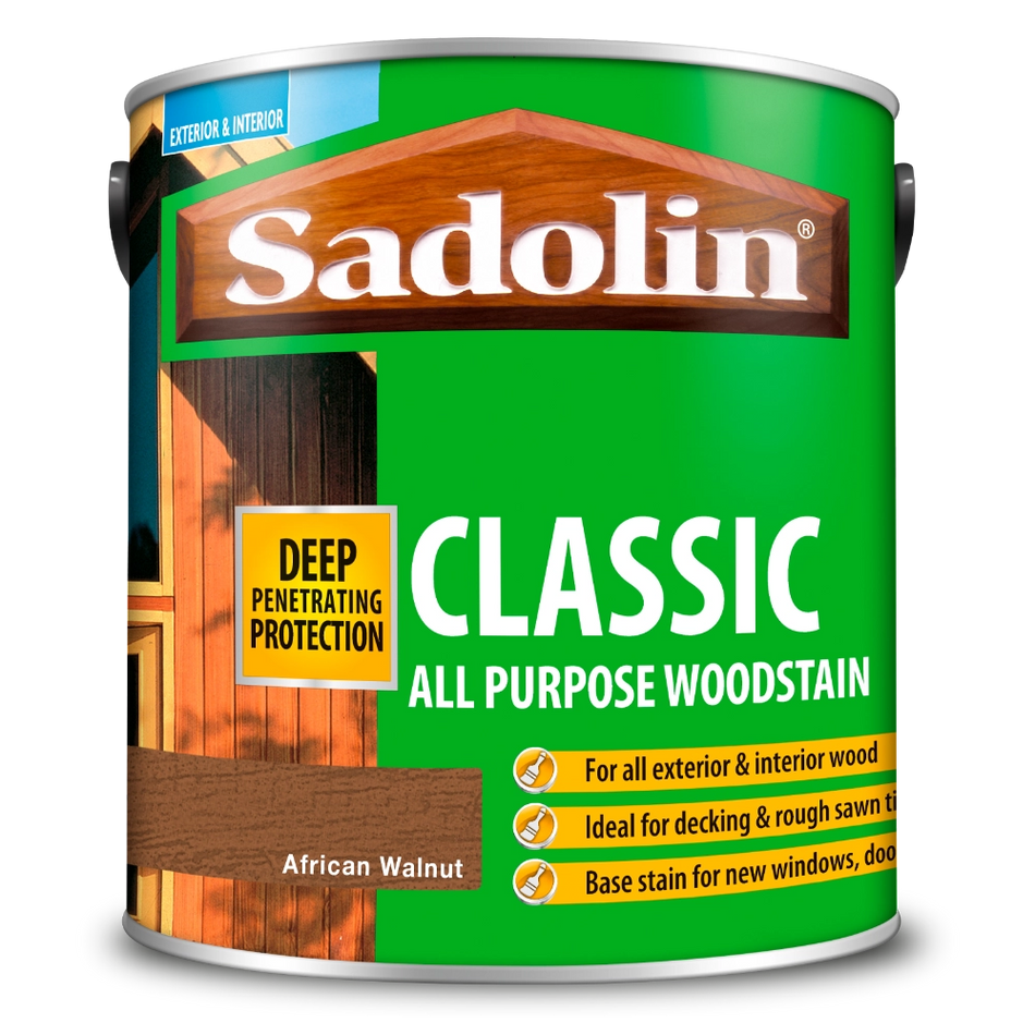 Sadolin Classic All Purpose Woodstain can in African Walnut