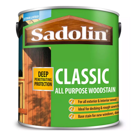 Sadolin Classic All Purpose Woodstain can on a white background
