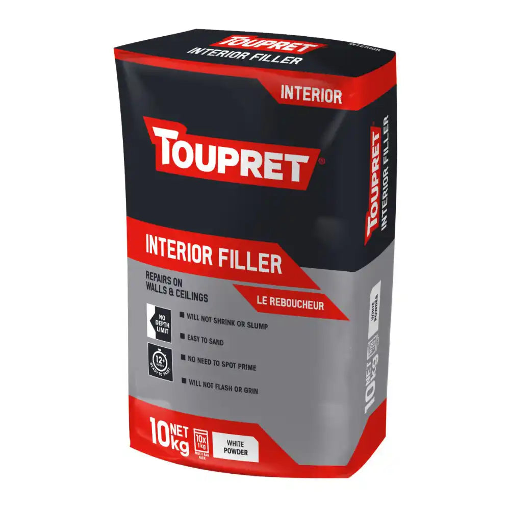 Toupret interior filler – ready-to-use filler for repairing cracks and holes in interior walls and ceilings 10kg