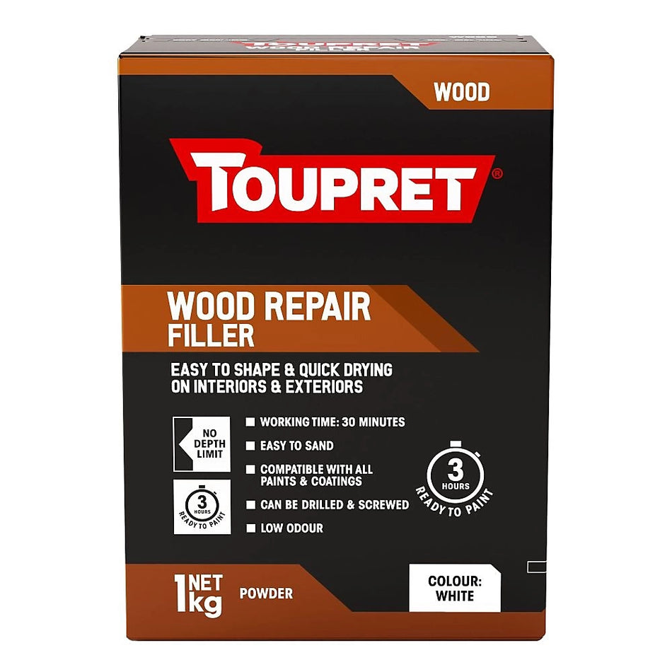 Toupret Wood Repair Filler White 1KG