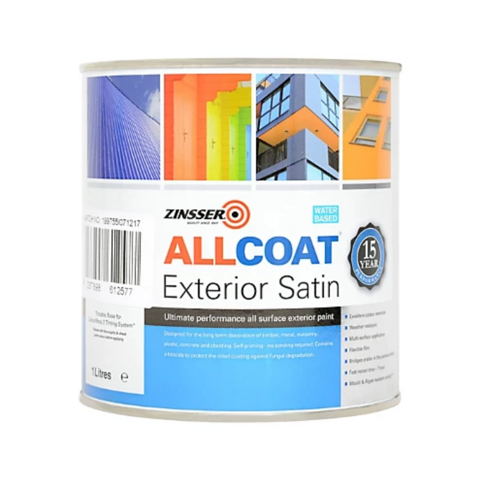 Zinsser AllCoat Exterior Water-Based Satin RAL7016 Anthracite Grey